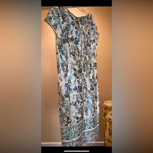 Dress, some metallic painted flowers